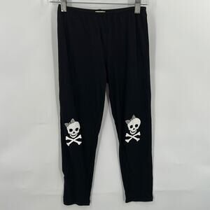Lily Bleu Girls Black Leggings NWT Skulls Size 10-12